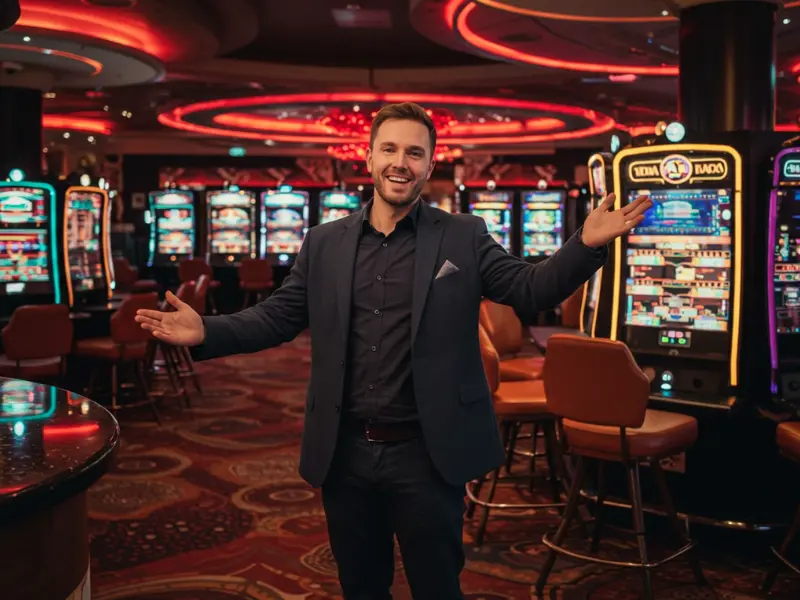 PNXBet NBA: Happy man celebrating a big slot game win