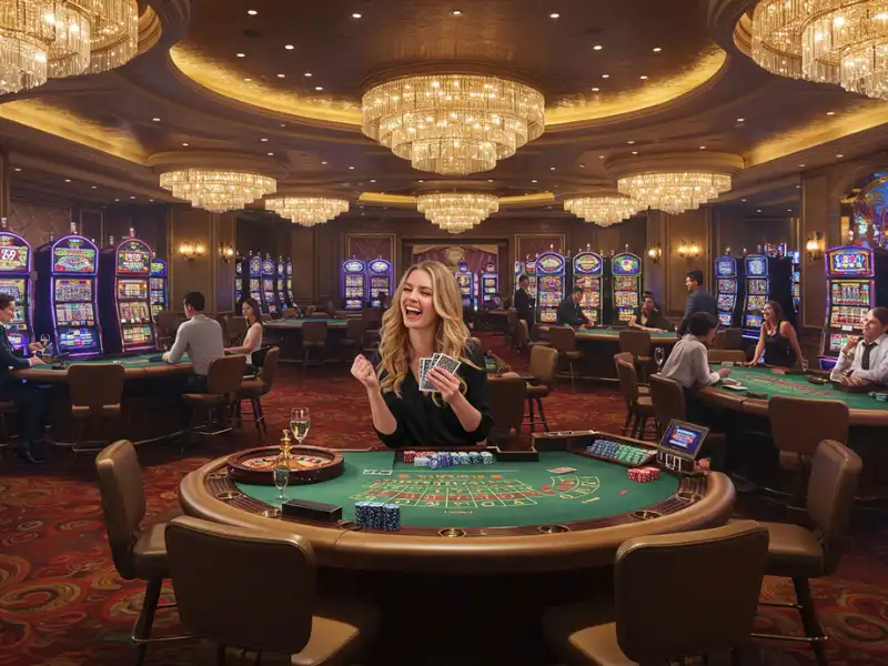 PNXBet NBA: Woman focused while playing roulette and poker online