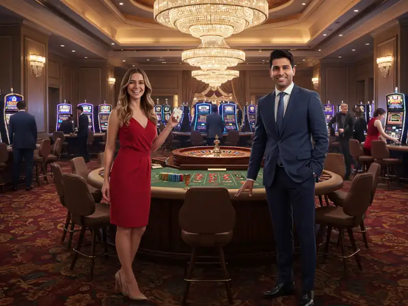 Happy man and woman winning in a Jili free slot game