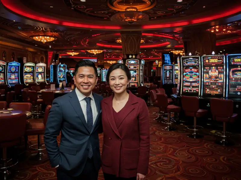 JILI Slot 777: Happy man and woman celebrating a slot win together