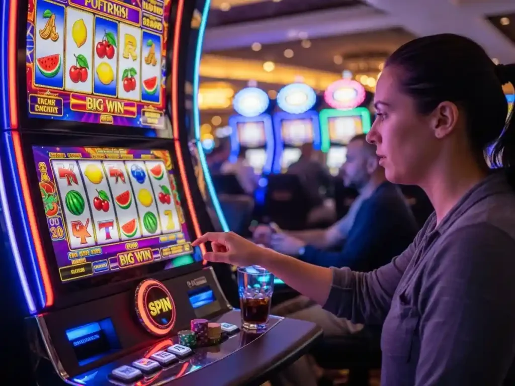 Player enjoying virtual casino slots via Gaming Web