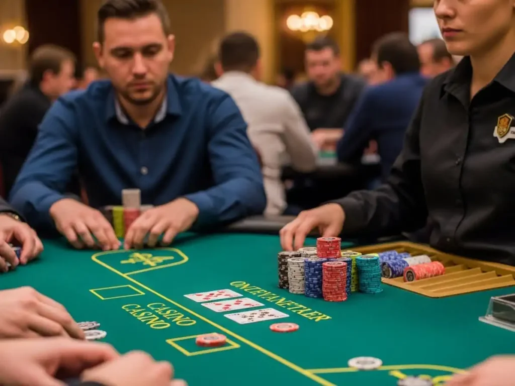 Casino poker table experience linked to a gaming account