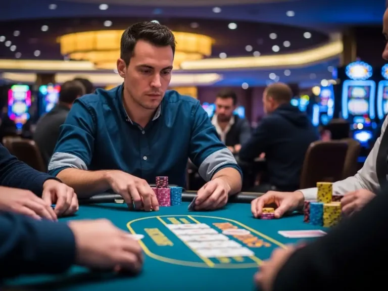 Person playing poker at 777 Bet Online Casino