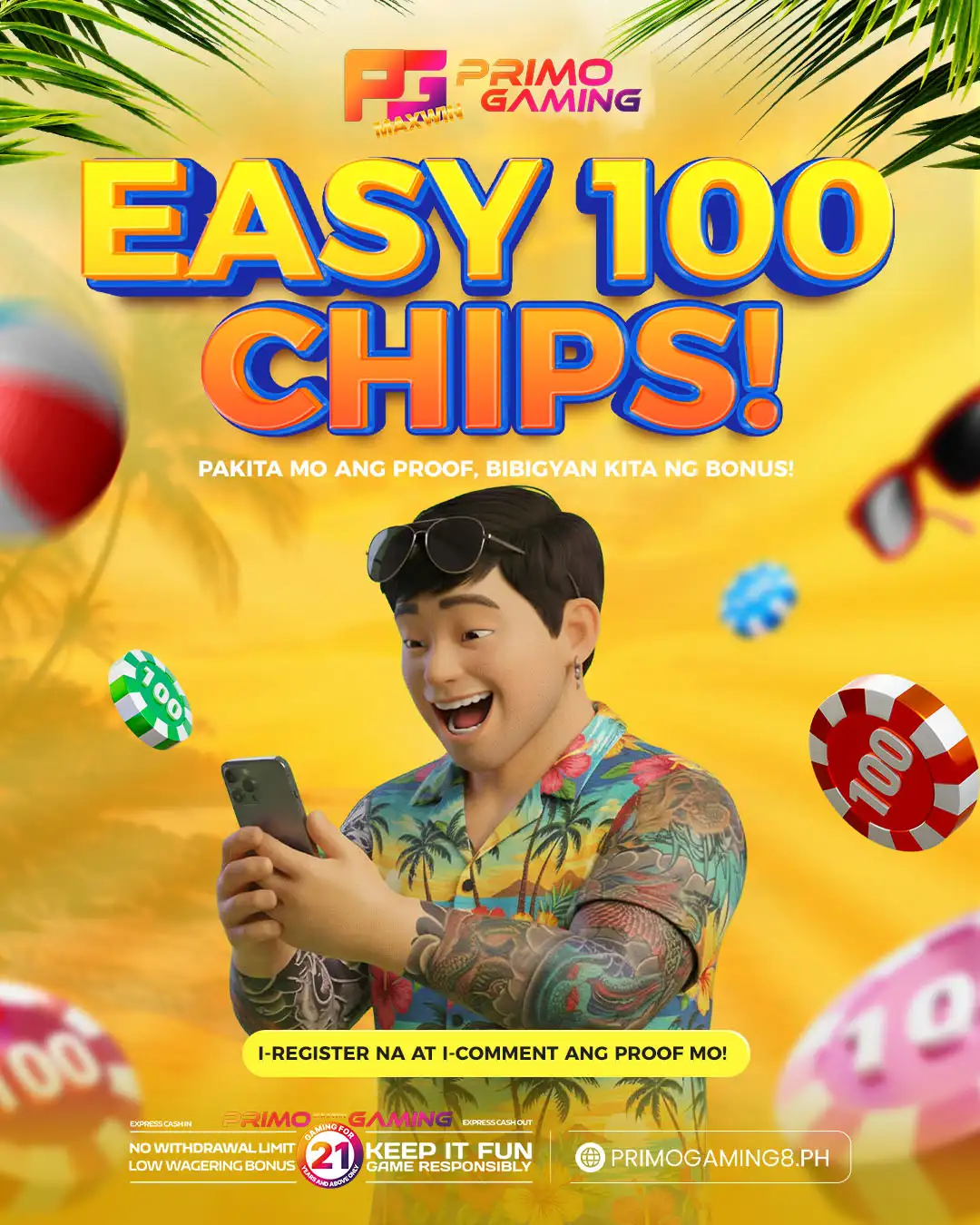 30% first cash-in bonus