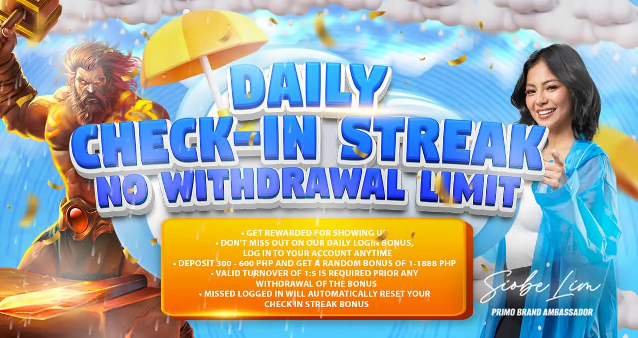 PrimoGaming88 - DAILY CHECK IN STREAK